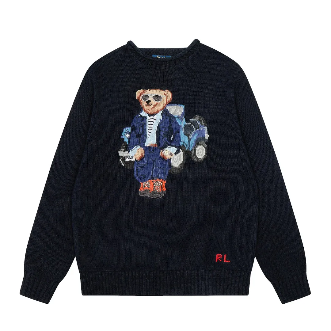 P470 top quality" Style number: DS881# (not off the shelves all year round) [Ralph Lauren Heavy Industry Bear Classic Car Autumn and Winter Couple Knitted Round Neck Sweater] ✅Ralph Lauren Ralph Lauren Classic Basic Bear Heavy Craftsman Same Style Knitted Sweater for Men and Women Couples ✅Main supplier platform live broadcast Wholesale entity Replenish if out of stock Not off the shelf ✅ZP quality 1:1 version Scan the code to enter the GF website Counter quality ✅Detailed quality is the only one in Guangzhou Imported quality cotton yarn, focusing on high-end, cost-effective, good quality needless to say. ✅The version is restored to the original. The maximum size can be worn up to 190 pounds. Loose, comfortable and stress-free. ✅The upper body is simple and easy to match. A must-have for male gods. Good-looking clothes are never picky. A must-have for couples. Recommended for wardrobe. Size: S-XL Color: Navy
